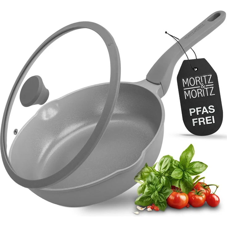 Moritz & Moritz Multipfanne mit Deckel, Aluminium Grau, Ø 26 cm – Bild 1