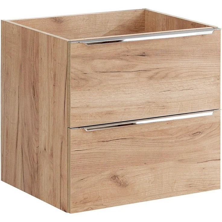 Waschtischunterschrank 80cm mit Keramik-Aufsatzbecken TOSKANA-56 in Wotaneiche B/H/T ca. 81/74,5/46 cm – Bild 2