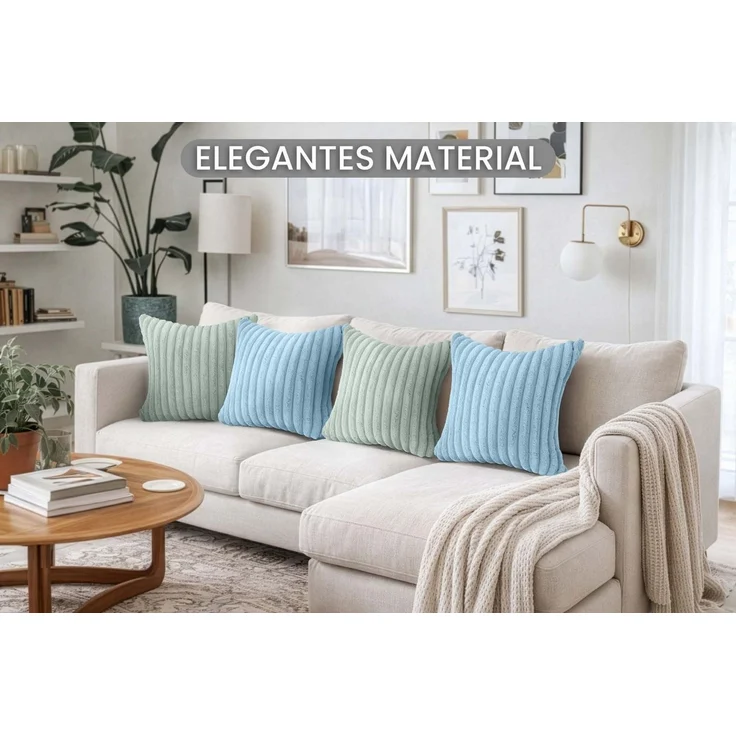 Amilian Kissenbezüge 2er Set - Dekokissenbezug - Kissenhüllen - Zierkissenbezüge, (2 Stück), (40x40 cm) Kissenbezug für Sofa, Dekokissen, Kissen, Zierkissen – Bild 1
