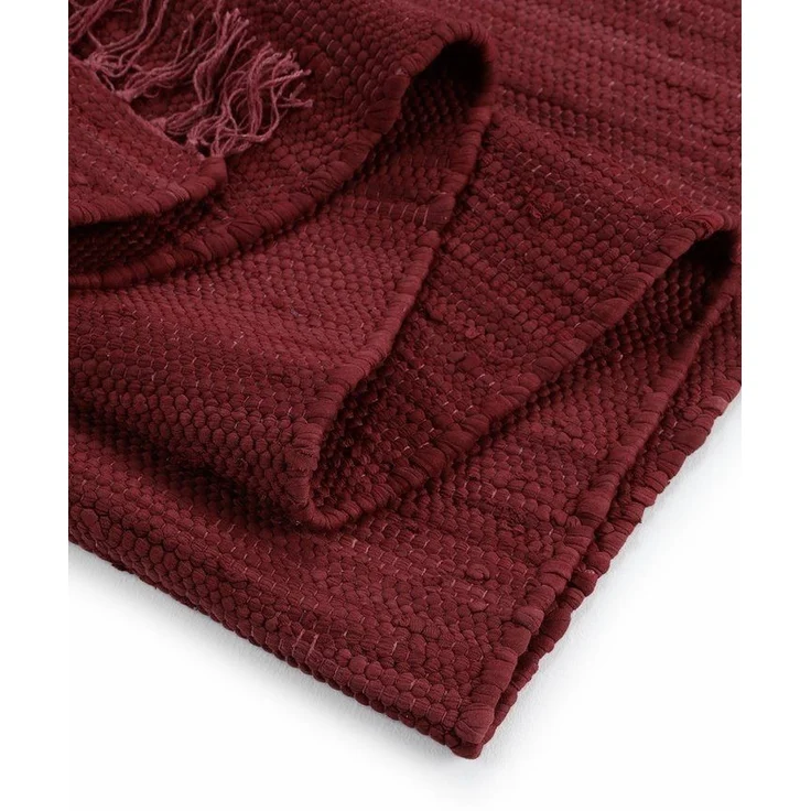 carpetfine Teppich Kelim Chindi uni, auch als Läufer, rechteckig, Höhe: 5 mm, Wendeteppich, reine Baumwolle, handgewebt, Uni-Farben, mit Fransen – Bild 3