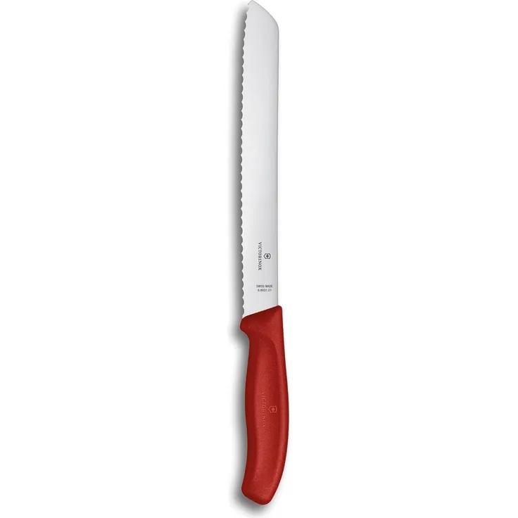 Victorinox Swiss Classic 21cm Brotmesser Wellenschliff rot