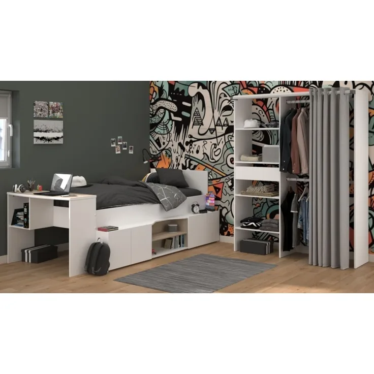 Parisot Kinderzimmer und Jugendzimmer Cleo in weiß und Eiche Set 2-tlg.