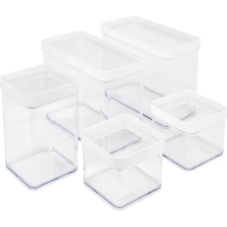 ROTHO Vorratsdose, Kunststoff, (Vorratsdosenset, Set 5tlg)