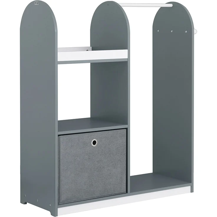 SoBuy KMB40-HG Kinderschrank, MDF, Lackiert, Dunkelgrau, 97 x 108 x 35 cm – Bild 1