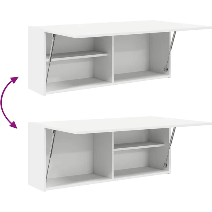 vidaXL Bad-Wandschrank Weiß 100x25x40 cm Holzwerkstoff 860103 – Bild 8