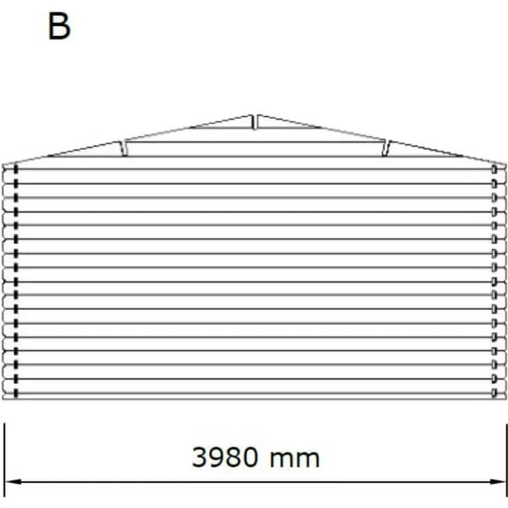 McGarden 'Como' Gartenhaus, Holz natur, 400 x 300 x 226 cm – Bild 7