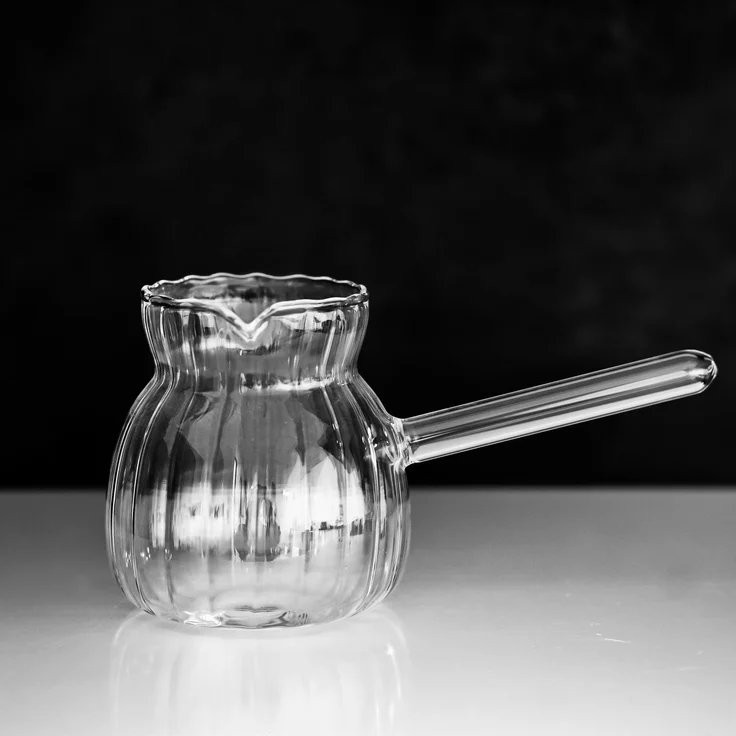 Luana El Chico Kaffeekanne aus Glas, 400 ml - Cezve für türkischen Kaffee – Bild 5