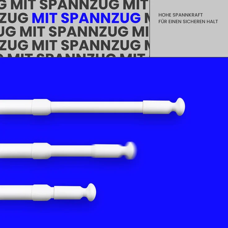 Bestlivings Klemmstange Weiß (Fit-Ball) 80-100 cm – Bild 4