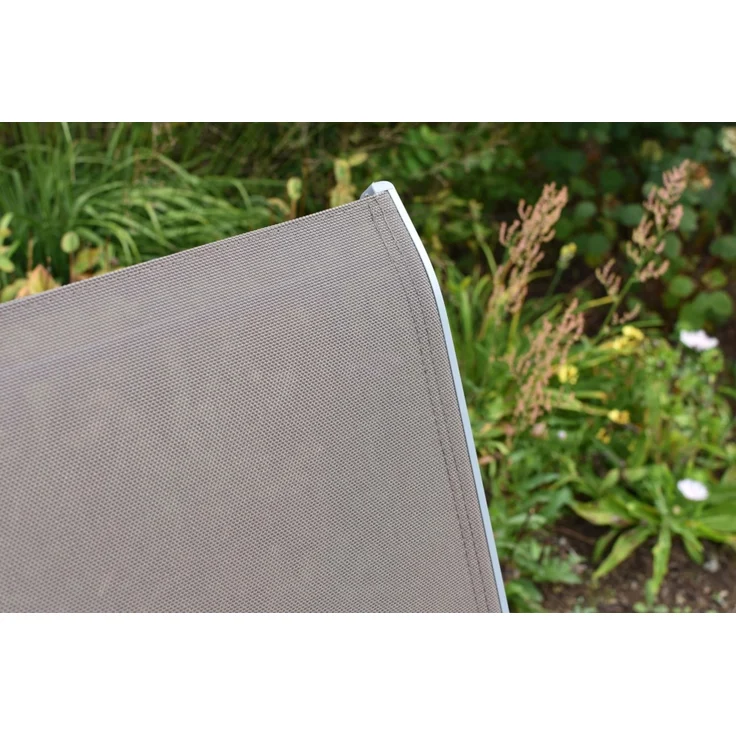 Amalfi Gartenmöbel Set 5tlg, 4 Stapelsessel, Ausziehtisch 160 (220) x 90 cm, Aluminium/Textil – Bild 6