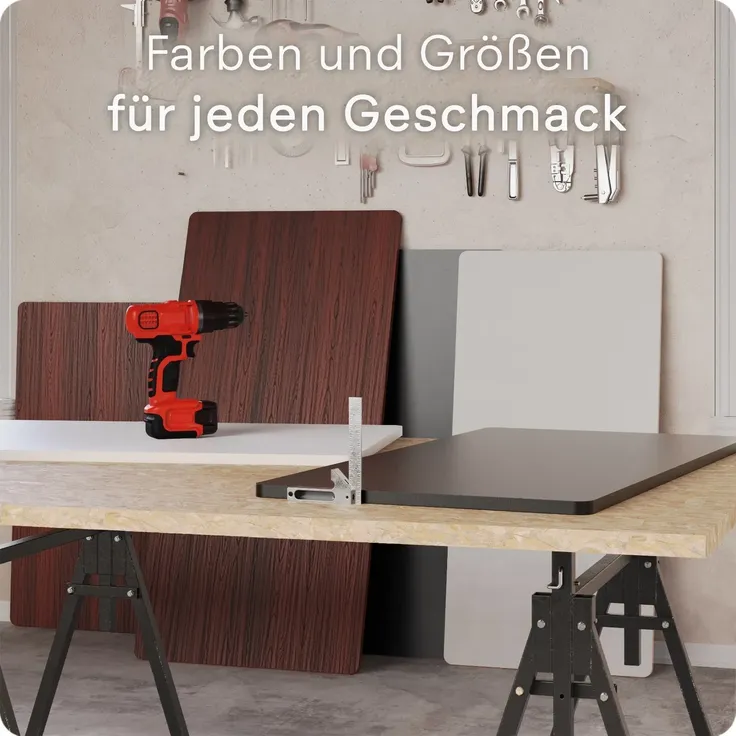 DESKSPACE Tischplatte 2,5 cm Extra-Dick – Weiße Schreibtischplatte 160×80 cm, Ideal für höhenverstellbare Schreibtische, robust & langlebig – Bild 5