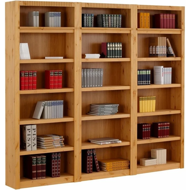 Home affaire Bücherwand Bergen, aus schönem massivem Kiefernholz, 3 tlg. – Bild 2