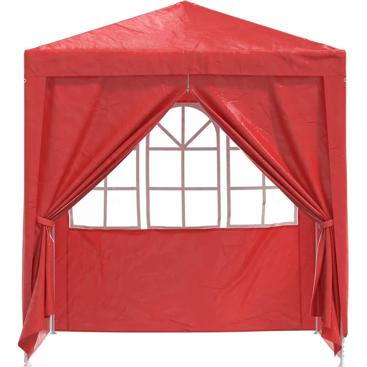 vidaXL Party-Zelt Rot 200 x 200 x 240 cm PE und Stahl 42032994 – Bild 4