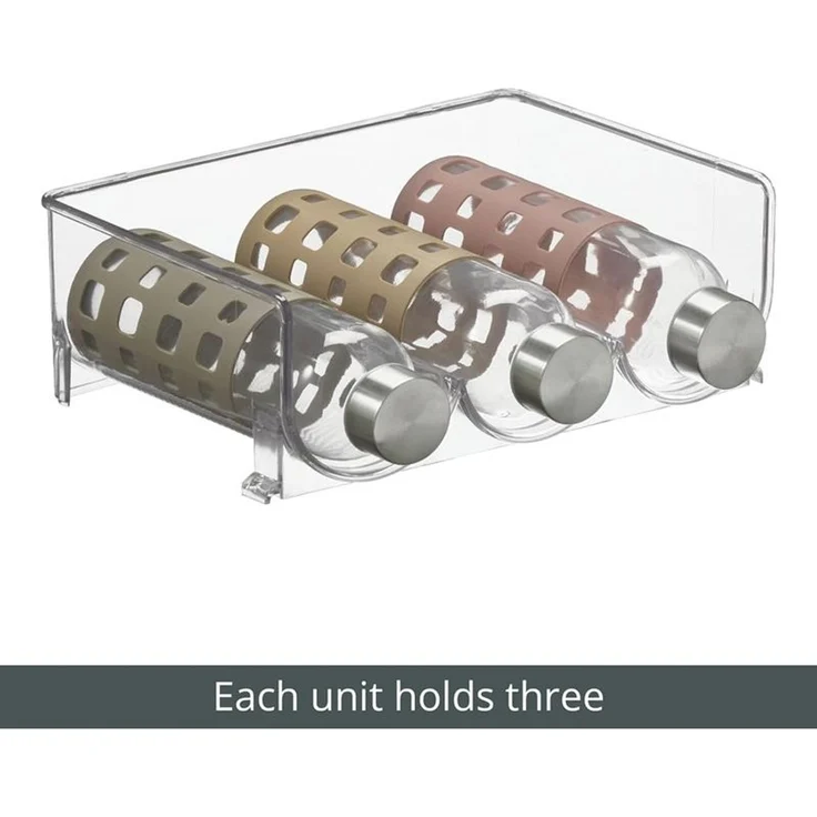 Flaschenständer Flaschenhalter Organizer Küche stapelbar mDesign transparant – Bild 7