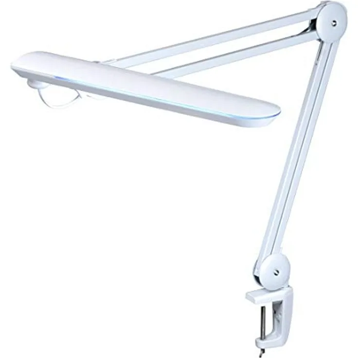 Semplix LED Arbeitslampe Tischlampe weiß (60 PCS LED/ dimmbar/ Tischklemme)