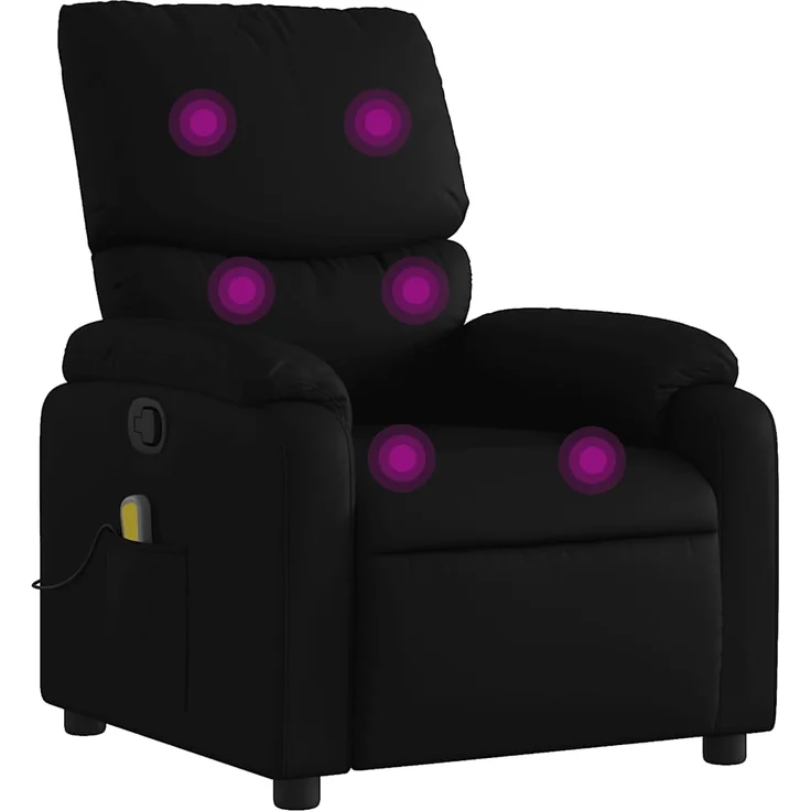 vidaXL Massage-Relaxsessel, Kunstleder, Schwarz 3205712 – Bild 1