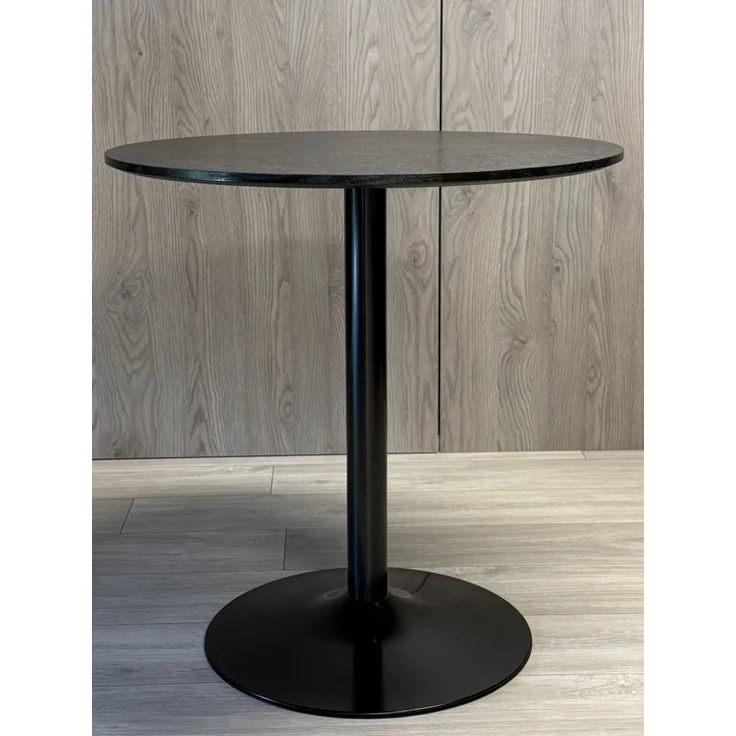 Sleepyshop24 Runder Esstisch VICTORY 70 cm – SCHWARZ Smoke, moderner Küchentisch mit Metallfuß, skandinavisches Design – Bild 6