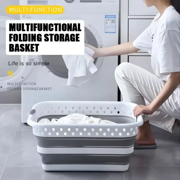 König Design Wäschekorb faltbar Wäschesammler Wäschebox Wäschetonne Organizer (1 St, Wäschekorb), Laundry Baskets Wäschewanne robust, platzsparend, Aufbewahrungskorb – Bild 2