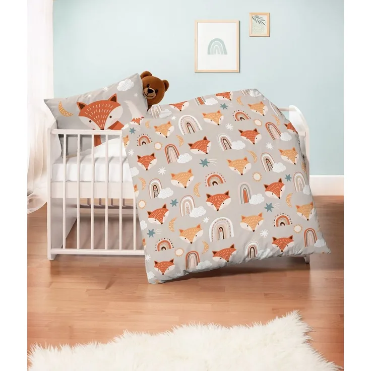 Stoffschmiede Kinderbettwäsche, 3-Teilig, Fuchs, Bio-Baumwolle