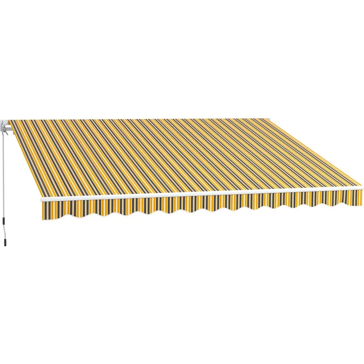 JARDJ Markise mit Kurbelarmen, 350 x 250 cm, Gelb – Bild 2