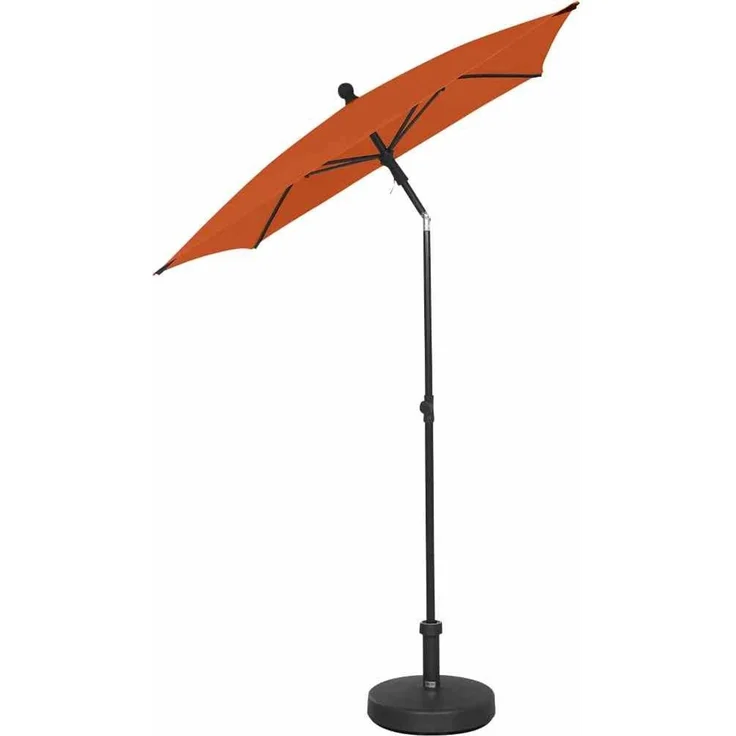 City Mittelstockschirm anthrazit/terracotta 140x210cm – Bild 8