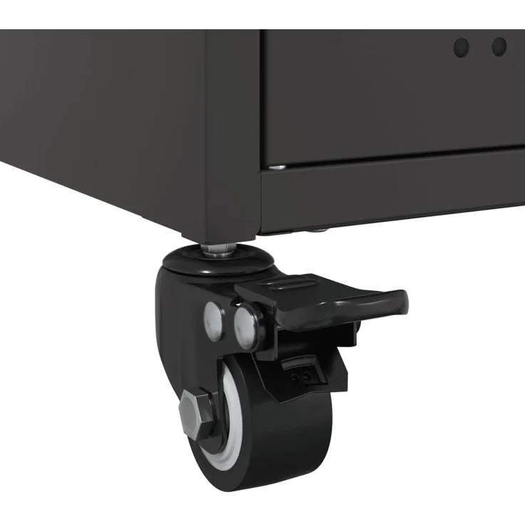 vidaXL Sideboard Schwarz 68x39x72 cm Stahl 846656 – Bild 10
