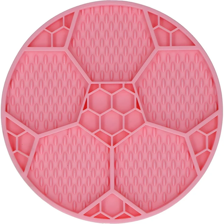 Eat Slow Live Longer Leckmatte Fußball rosa – Bild 1