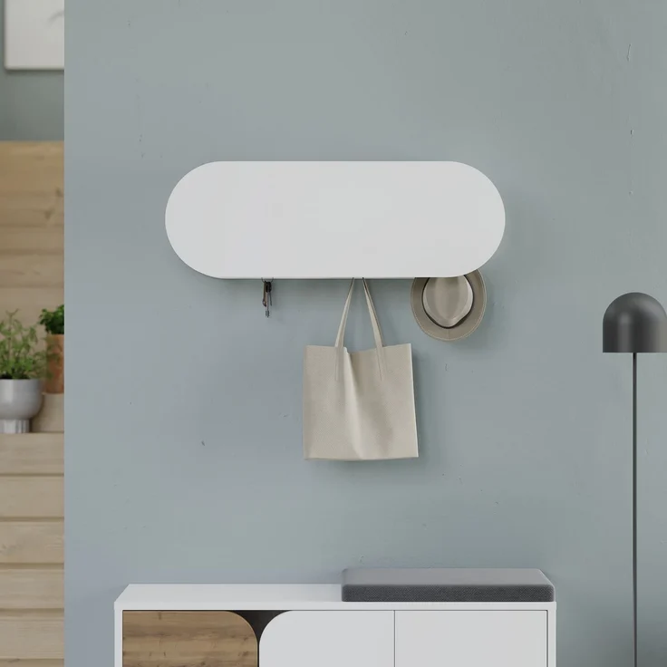 Skye Decor 'Kroma Hanger - White' Garderobenständer, Weiß, 84 x 28,5 x 15,5 cm – Bild 1
