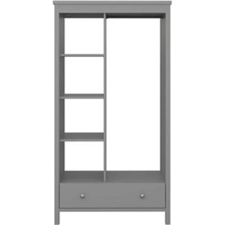ebuy24 Kleiderschrank Tromsø Kleiderschrank ohne Türen 3 Ablagen, 1 Schu – Bild 6