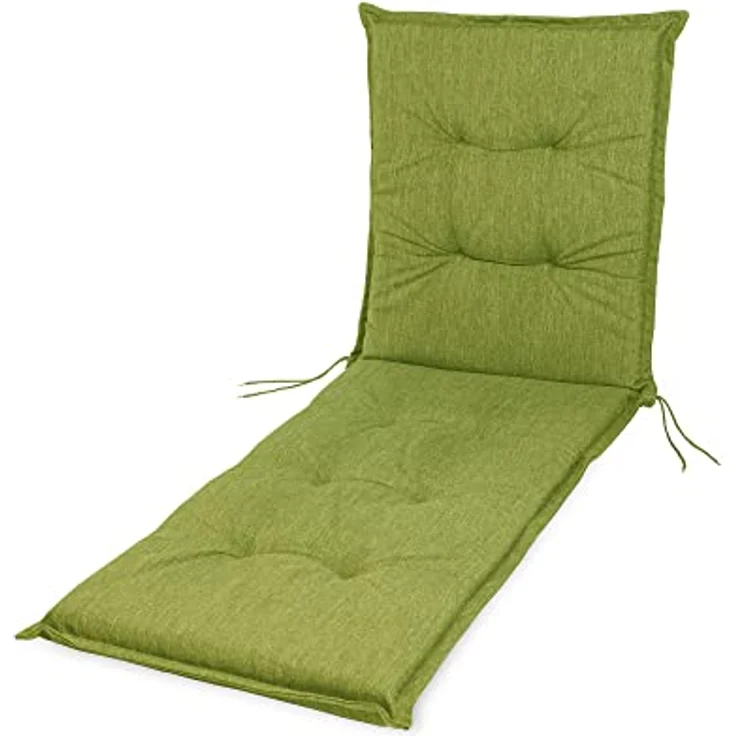 sunnypillow Liegenauflage für Gartenliege, Polyester grün, 190 x 60 x 9 cm – Bild 3