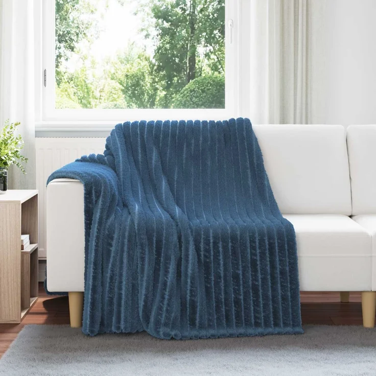 vidaXL Wohndecken 6 stk. Marineblau 200 x 150 cm 4,75 kg Fleece 42016882 – Bild 1