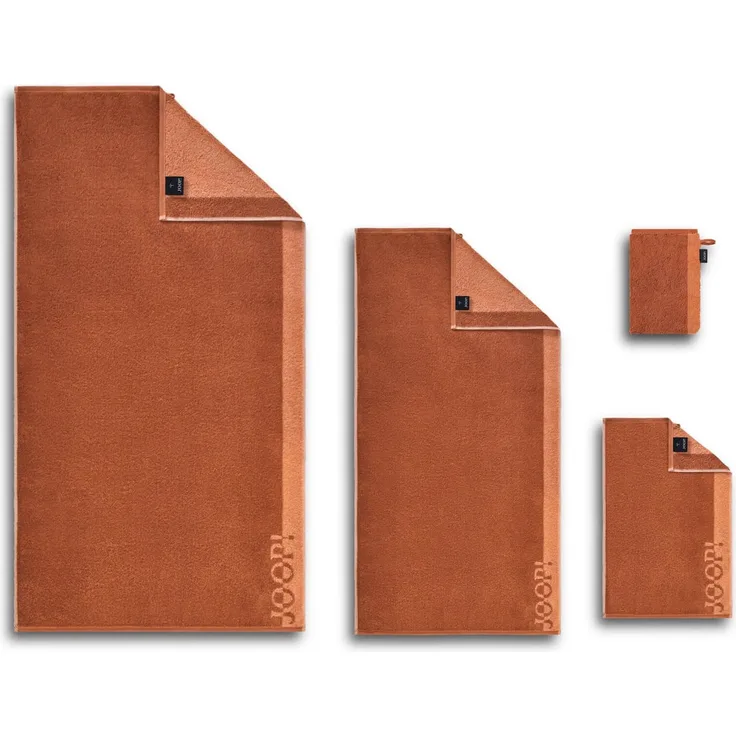 JOOP! Handtücher Tone Doubleface Kupfer 1689 38, Waschhandschuh 16x22 cm