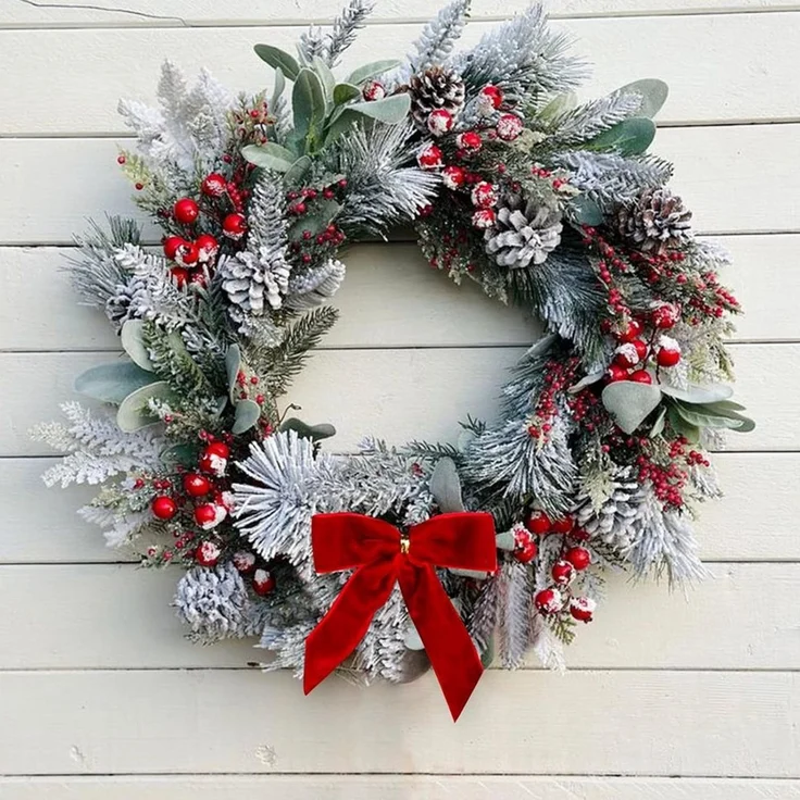 CLTYQ Weihnachtsbaumschleife 24 Samtschleifen für Weihnachtsbaum, Girlande, Zaun, Haustür (24-tlg), Perfekt, um Ihrer Weihnachtsdeko einen eleganten Akzent zu verleihen – Bild 4