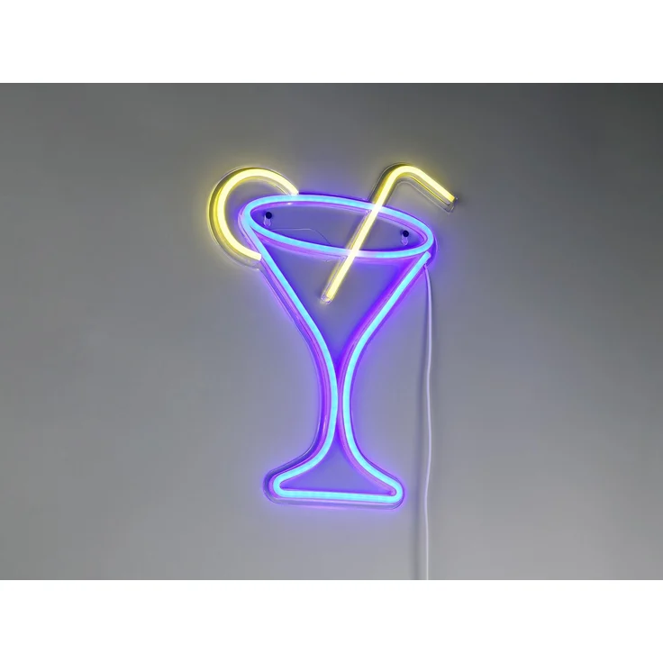 Ausgefallene Neon LED Wandleuchte CHEERS mit USB Kabel & Schalter, Höhe 43cm – Bild 3