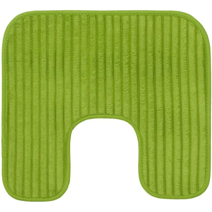 Gözze Badematte Berlin, Höhe 7 mm, rutschhemmend beschichtet, fußbodenheizungsgeeignet, Polyester, rechteckig, Badteppich, Uni Farben, Cord Optik, waschbar
