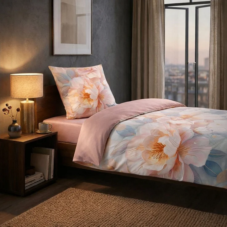 Sanilo Bettwäsche Florentia 135x200 cm, Bettbezug und Kissenbezug, Baumwolle, 2 teilig, mit Reißverschluss – Bild 2