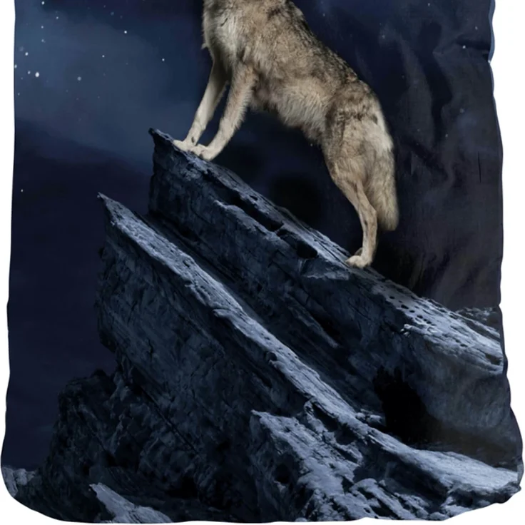 Wolf Bettwäsche Vollmond Digitaldruck ESPiCO Sleep and Dream 135 x 200 + 80 x 80 cm – Bild 3