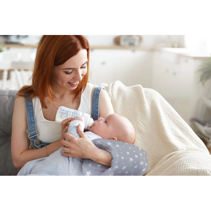 Amilian Stillkissen - kleines Arm Stillkissen - kleines Stillkissen für Baby, Hilfe beim Stillen - ca. 22x20 cm, Stillmuff - Muff für unterwegs, einfach über den Arm ziehen - Mini Stillkissen für unterwegs – Bild 3