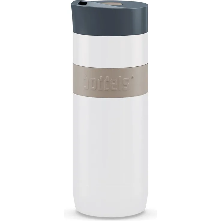 Boddels Thermobecher Koffje, 370ml, taupe/weiß