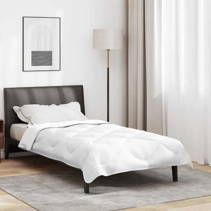vidaXL 2-in-1 Bettdecke 221 x 140 x 10 cm Winter Polyester Weiß 42007787