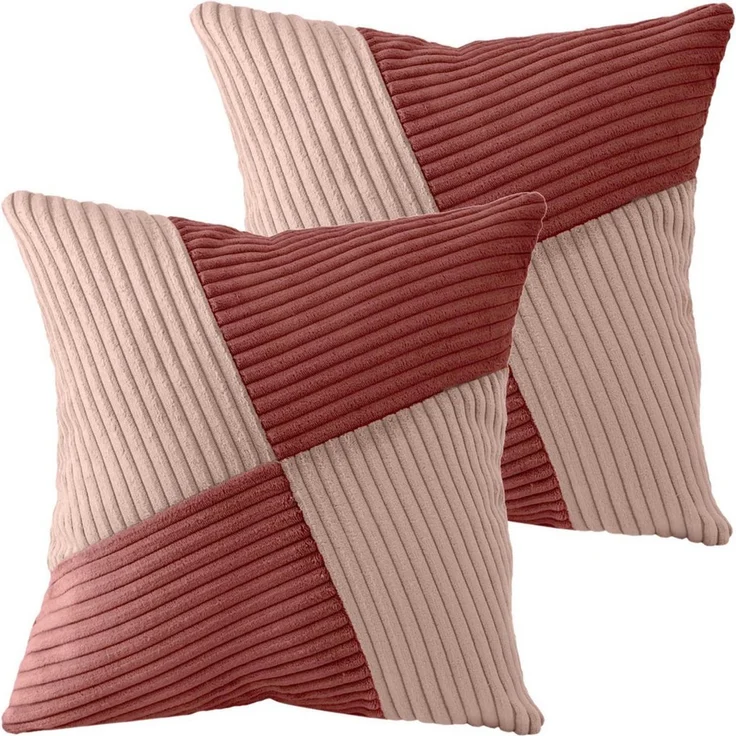 Amilian Dekokissen mit Füllung und Bezug - 2er Set - Zierkissen, Sofakissen - 40x40 cm, (2 Stück), Dekokissen mit Inlett - Couchkissen mit Kissenfüllung – Bild 5