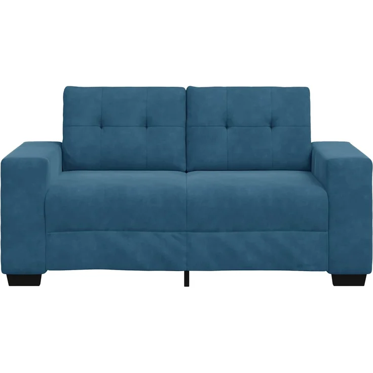 vidaXL Zweisitzer-Sofa Blau 160 cm Samt 4105119 – Bild 2