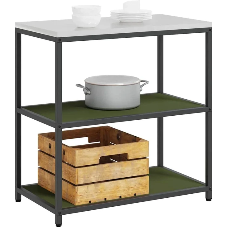 vidaXL Küchenregal HATTEM Olivgrün 90 x 50 x 92 cm Stahl 874957 – Bild 3