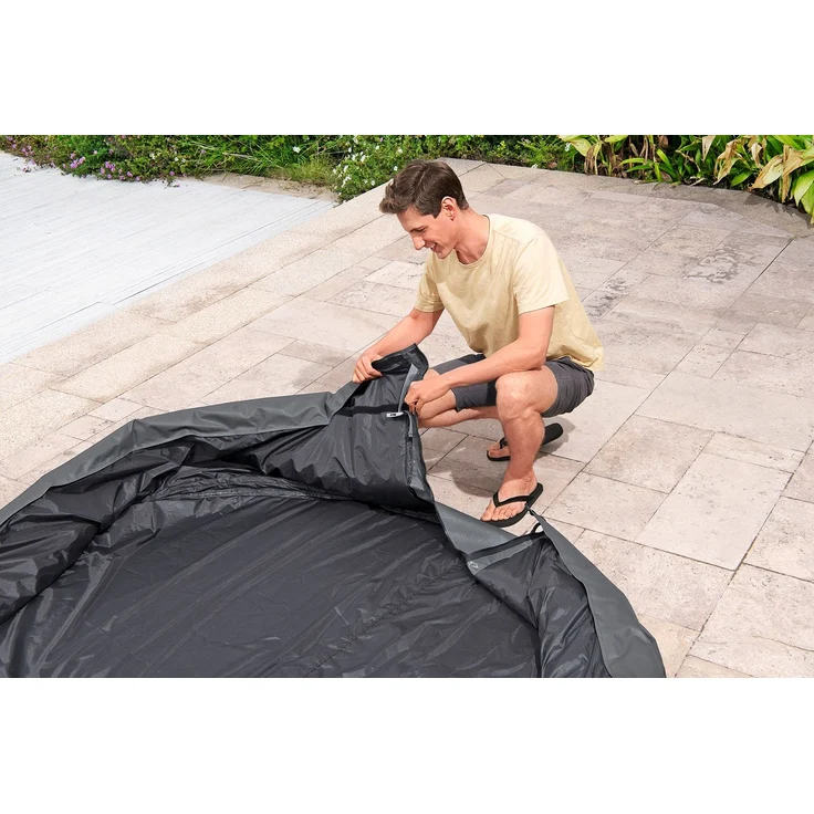LAY-Z-SPA® Xtras EnergySense™ Plus Thermo-Komplettabdeckung Ø 216 x 80 cm, rund – Bild 8
