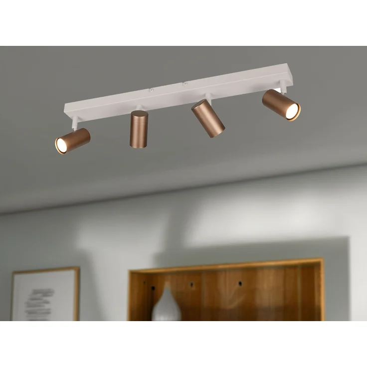 Deckenstrahler TARYN Coffee / Grau 4-flammig, Breite 56cm – Bild 1