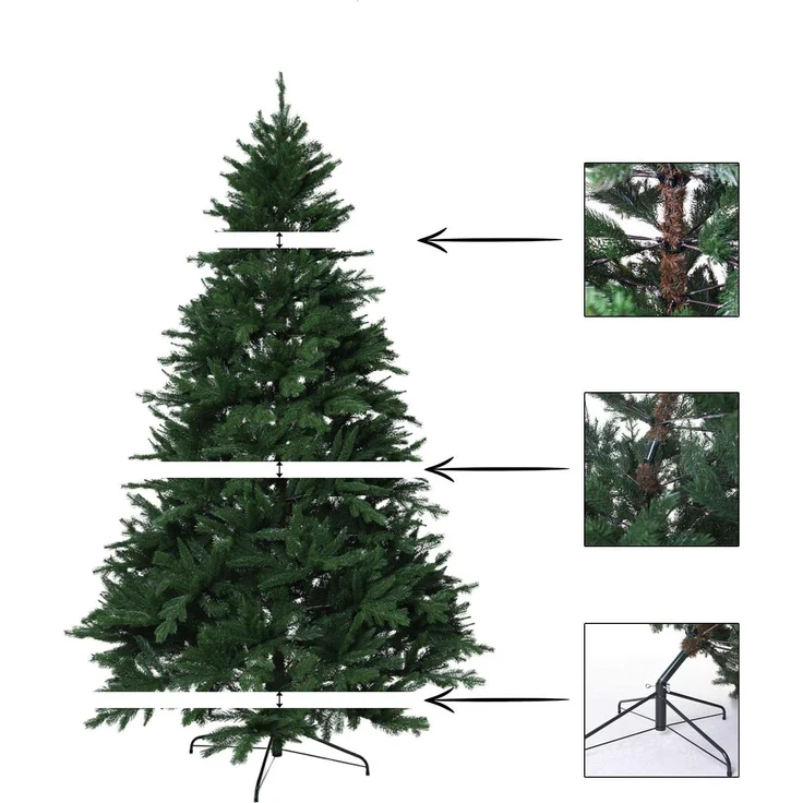 VIVANNO Künstlicher Weihnachtsbaum Künstlicher Weihnachtsbaum Premium Fichte, 120 cm hoch, Fichte – Bild 7