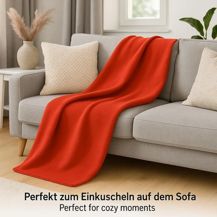 Wohndecke 4 Stück Fleecedecke Kuscheldecke Größe 130 x 170 cm, Betz – Bild 4