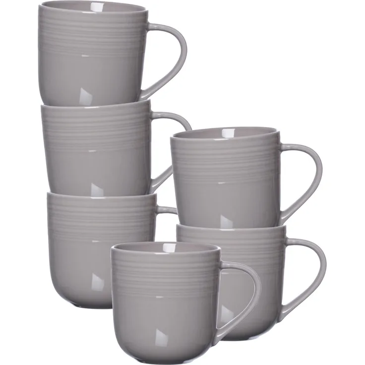 Ritzenhoff & Breker Levi Kaffeebecher 400 ml grau 6er Set