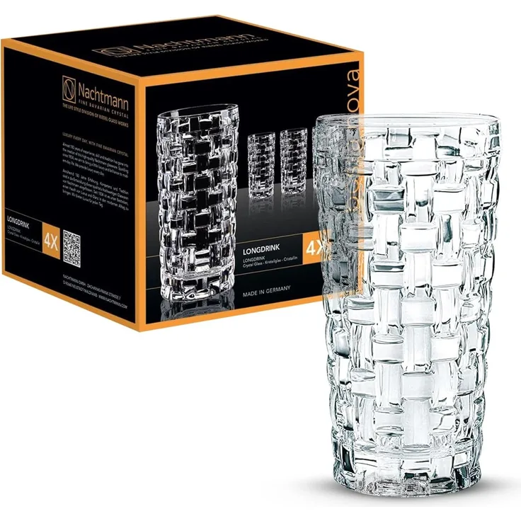 Spiegelau & Nachtmann 4-teiliges Longdrink-Set, Kristallglas, 395 ml, Bossa Nova, 0092075-0