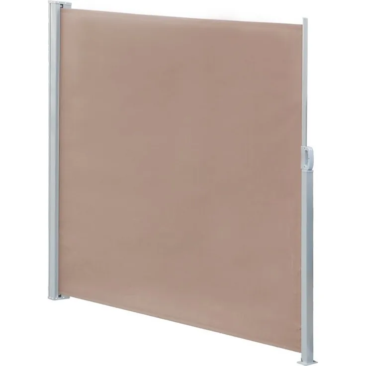 Seitenmarkise Balkonmarkise - Windschutz Seitenrollo Sichtschutzwand in Braun 180x300CM