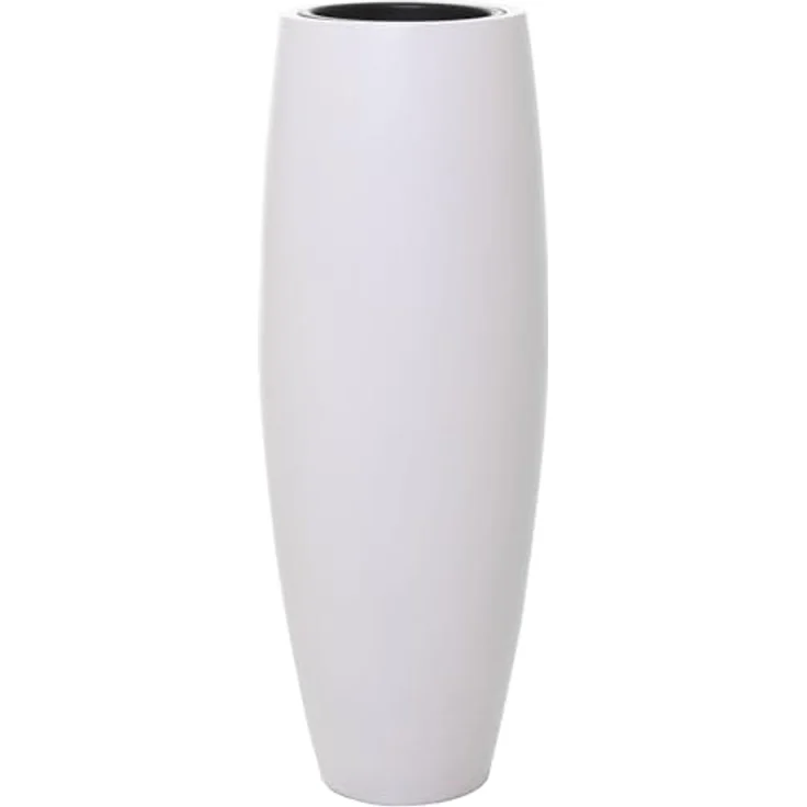 VIVANNO Bodenvase Exklusiver Pflanzkübel Fiberglas MAGNUM Weiß Matt 30x80 cm – Bild 2